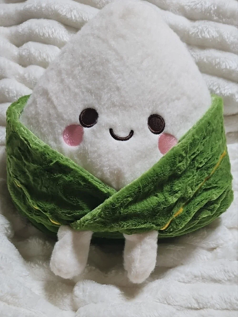 Kawaii Rice Ball Plush Duo - White & Green. New No Tag